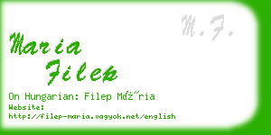 maria filep business card